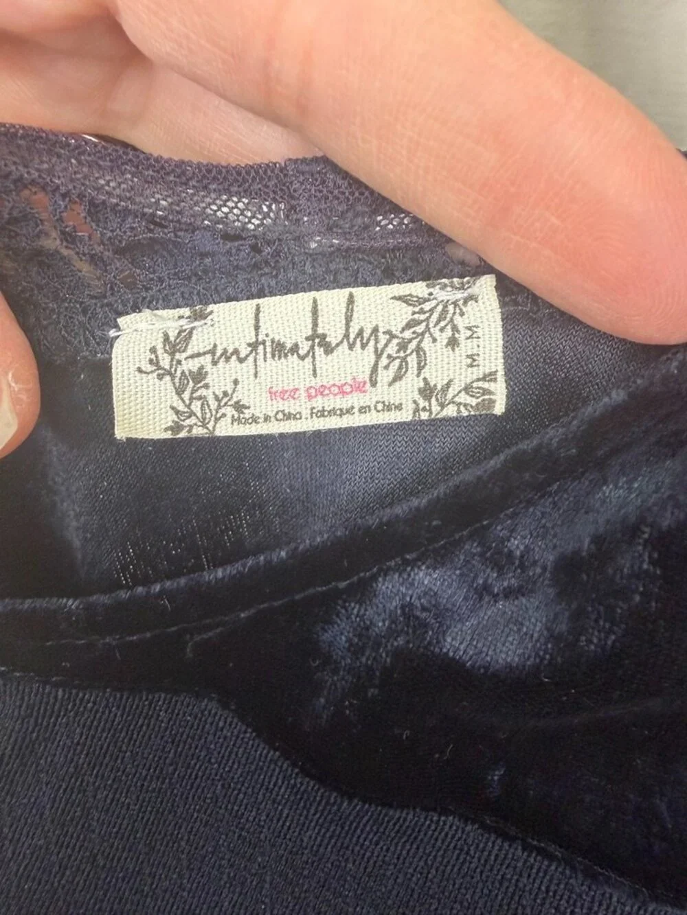 Free People Keep In Line Velvet Lace Column Maxi Dress Midnight Blue Small S